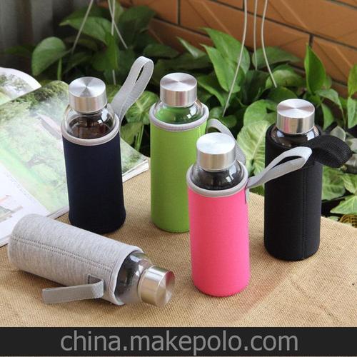 专业礼品 水杯子旅行车载耐热玻璃瓶矿泉水瓶防漏杯创意玻璃杯图片,专